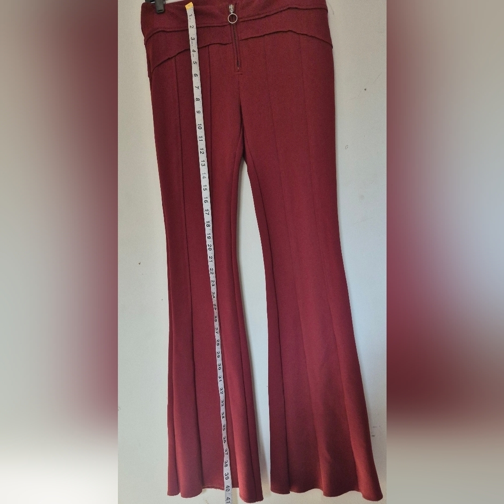Free People Red Flared Pants - Picture 4 of 6